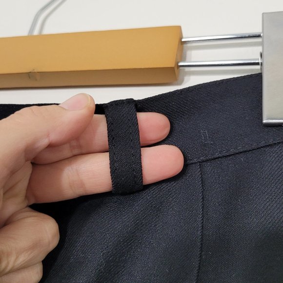 Vintage Frederick Alexander Black Virgin Wool Preppy Skirt A-Line Pockets Lined - Picture 4 of 13